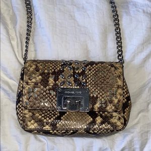Micheal Kors Snakeskin Crossbody Bag